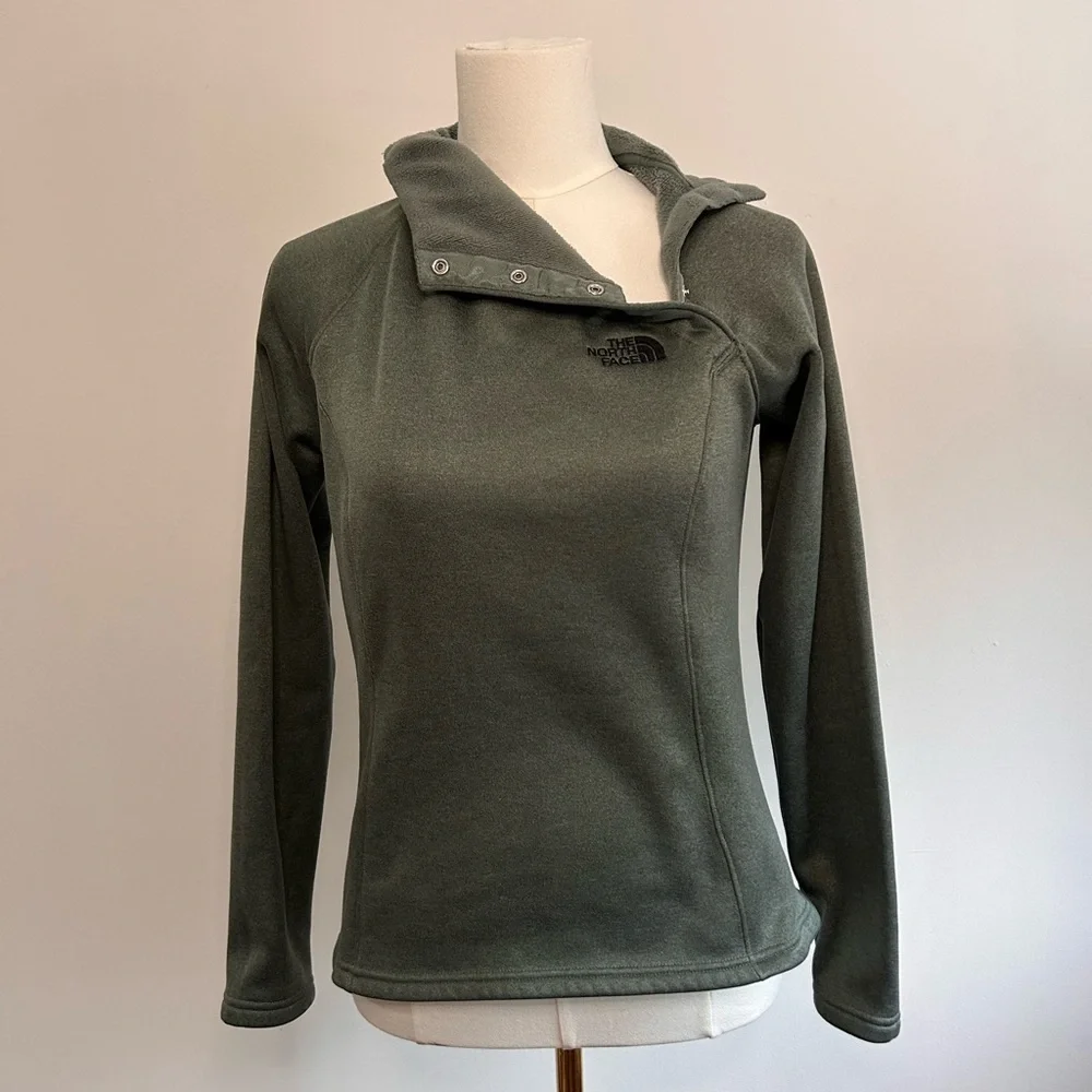 The North Face Women’s Agave 1/4 Asymmetric Snap Fleece Pullover Size S/P - Picture 2 of 5